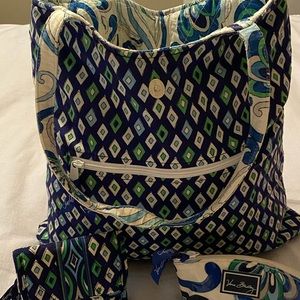 Vera Bradley Tote, trifold wallet, zipper pouch.